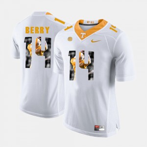 Men's Tennessee Volunteers #14 Eric Berry White Pictorial Fashion Jersey 230130-948