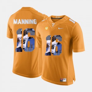 Men's Tennessee Volunteers #16 Peyton Manning Orange Pictorial Fashion Jersey 609476-961