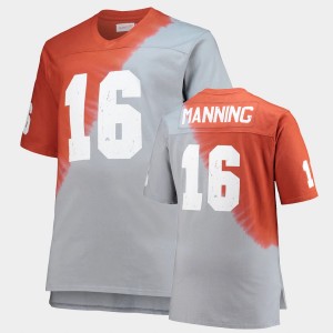 Men's Tennessee Volunteers #16 Peyton Manning Orange Gray Hardwood Classics Tie-Dye V-Neck College Baseball Jersey 531262-661